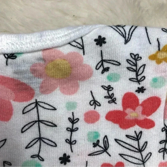 Gerber Onesie Diaper Shirt White  / Floral Size Newborn - Picture 16 of 16